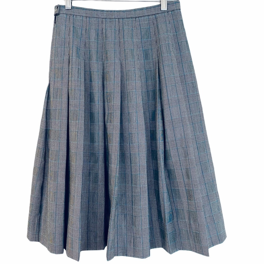 Pendleton Houndstooth 100% Wool Pleated Skirt Siz… - image 3